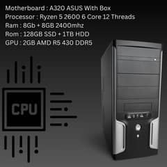 Ryzen 5 2600 Gaming & Productivity PC - 16GB RAM, SSD + HDD