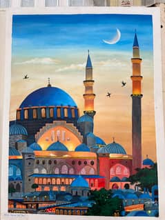 Blue mosque painting 18x24inch