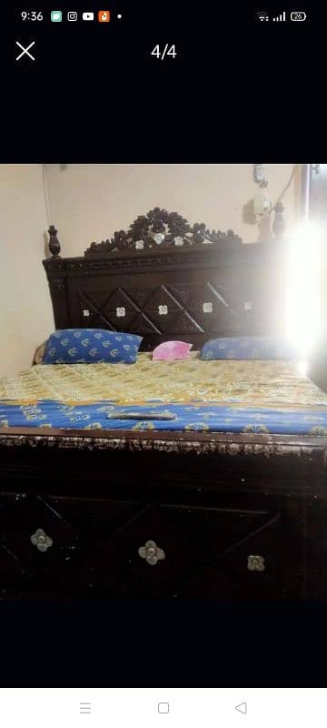 bed set full with side tables dressing and showcase  Wa 03214702674 0