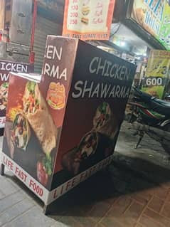 Shawarma counter,Hard plate,with sharwama chicken stove