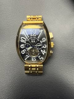 Franck Muller Gold Color Automatic Chronograph Working