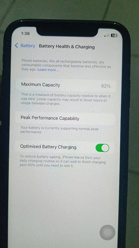 iPhone XR battery health 92 Face Id disable condition 10by10. 1