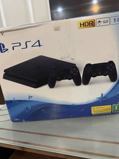 PS4 Slim 1TB for Sale with All Accessories and Original Box