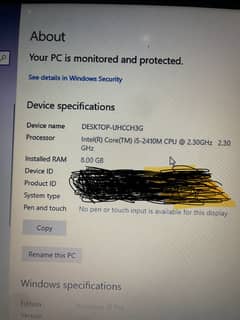 Samsung Core i5 laptop 8 GB Ram