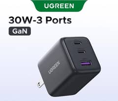 Original Ugreen 30-Watts PD, GAN Charger with Original Type C Cable