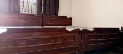 2 single bed with foam for Sell – Size 4ft x 6.5ft, Thickness 6 Inches