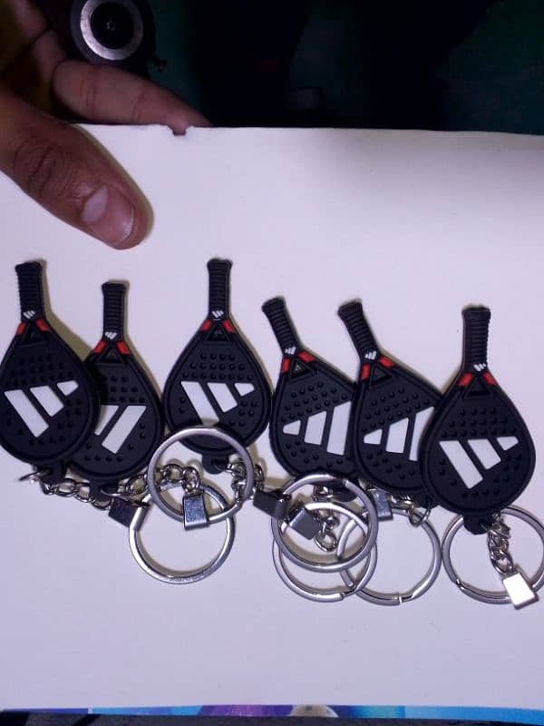 paddle racket keychain soft Pvc rubber min moq50 1
