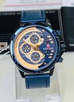 Kademan tungsten blue chronograph watch