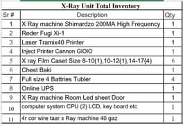 sale for X- Ray machine unit & CBC machine