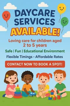 Kids Day Care Servic Available