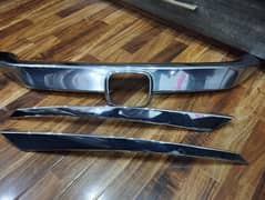civic x front grill chrome