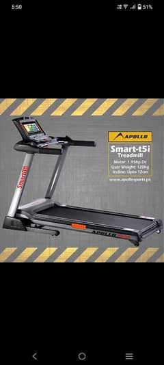 Treadmill Appolo Used like new Smart lcd