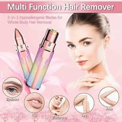 2 in 1 rainbow flawless painless facial hair removal trimmer for women