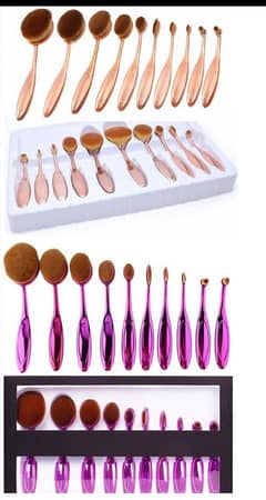 10 pcs makeup brush set 10 brushes in set