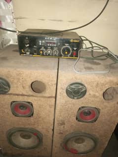 8 inch woofer spker with box amplifier all for sale