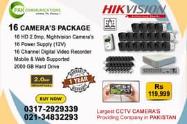 16 HD CCTV Cameras Package HikVision (Authorized Dealer)