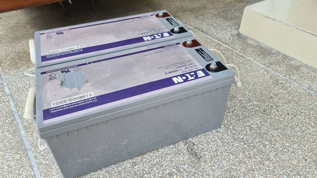 Slightly used Eaton 12V 200A VRLA Batteries for Sale 0