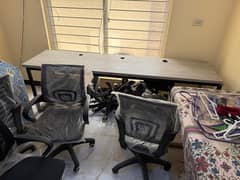 office chairs and table for sale