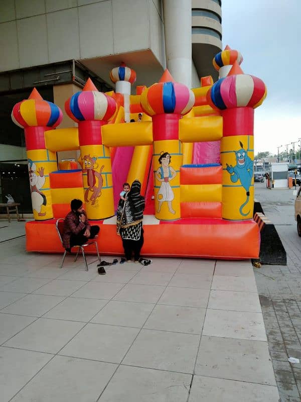 trampoline jumping castle slide 1