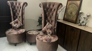 2 sofa chair with table