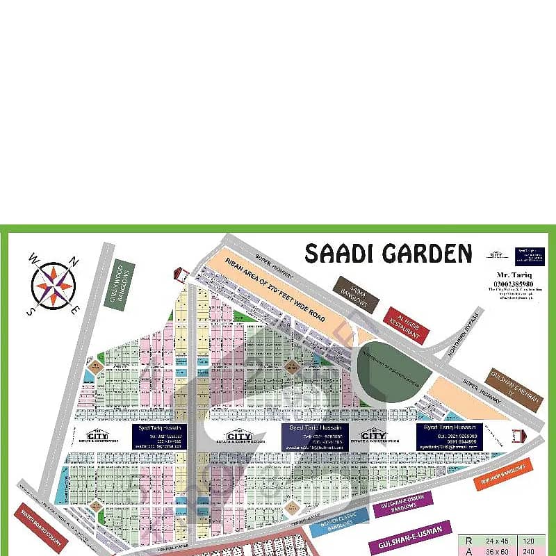 120 yards west open plot is available for sale in Saadi Garden block 3 Karachi 4
