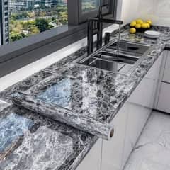 marble sheet, glass paper, vinyl Flooring, wall moulding,