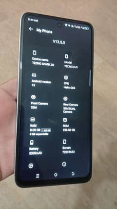 teno saprk 20 8gb 256gb