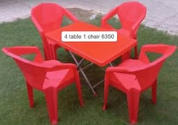 Plastic Chairs and Table