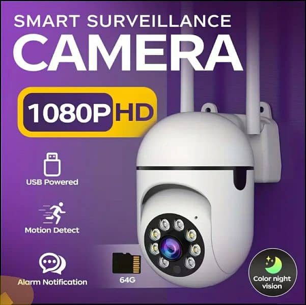 WiFi Security Camera With 64 GB Memory Card . . . Contact. . 03040651900 0
