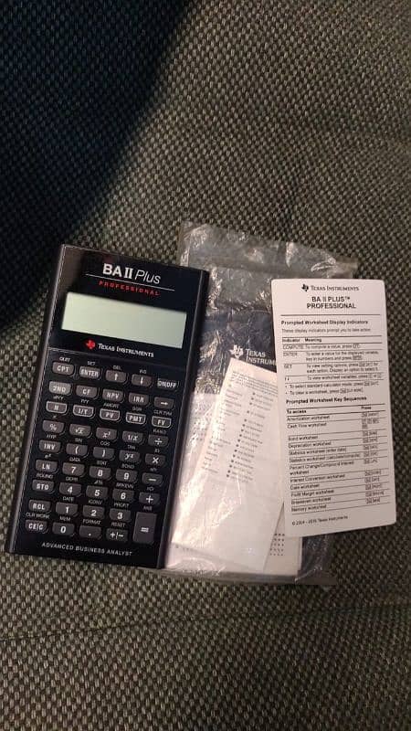 HP CASIO SHARP FINANCIAL CALCULATOR BA2 PLUS TEXAS INSTRUMENTS 1