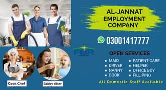 Maids / House Maids / Cook chef / Nanny / Baby Sitter Driver available
