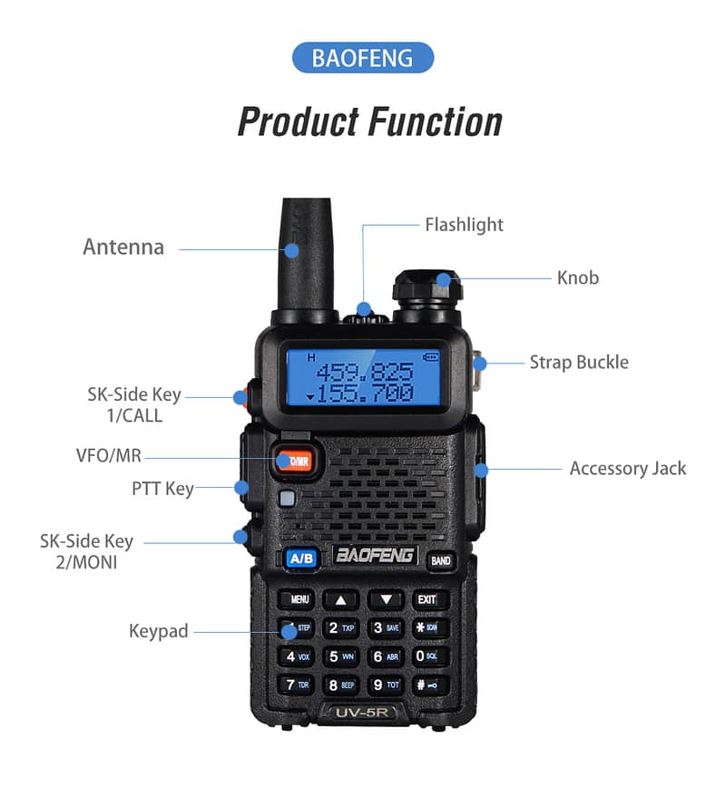 Orignal Baofeg Walkie talkie UV5R Wireless Set UV5R Woki toki intercom 7