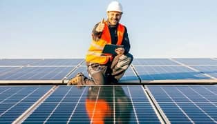 Installation of solar panels.