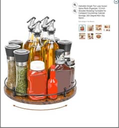 lazy Susan spice rack organizer