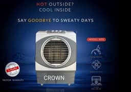 crown room air cooler CR 8000 full size long air throw 5 year warranty