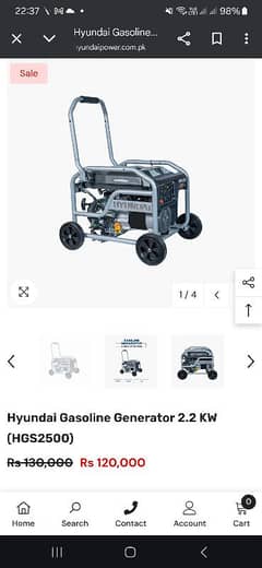 hyundai gasoline generator 2.2 kw