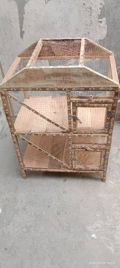2 portion cage, 2 khano wala pinjra. دو2خانوں والا پنجرہ