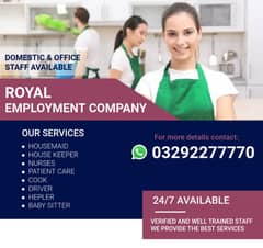 Maids / House Maids / Chef / House Cook / Baby Sitter Driver available