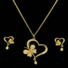 Butterfly Heart Charm Jewelry Set - SHAZ Traders