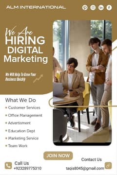 Staff Required For Online Marketing And Office Management