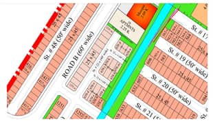 M Block 5 Marla Open Transfer Plots Available In One Row Main Boulevard With Back Open Numbering Is 1251D To 1251L