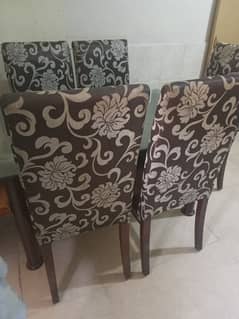 dining table 6 chair good condition