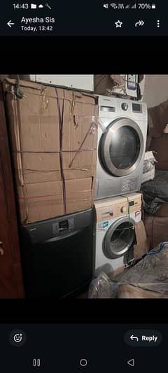 simens washing machine, samsung dryer and beko dishwasher