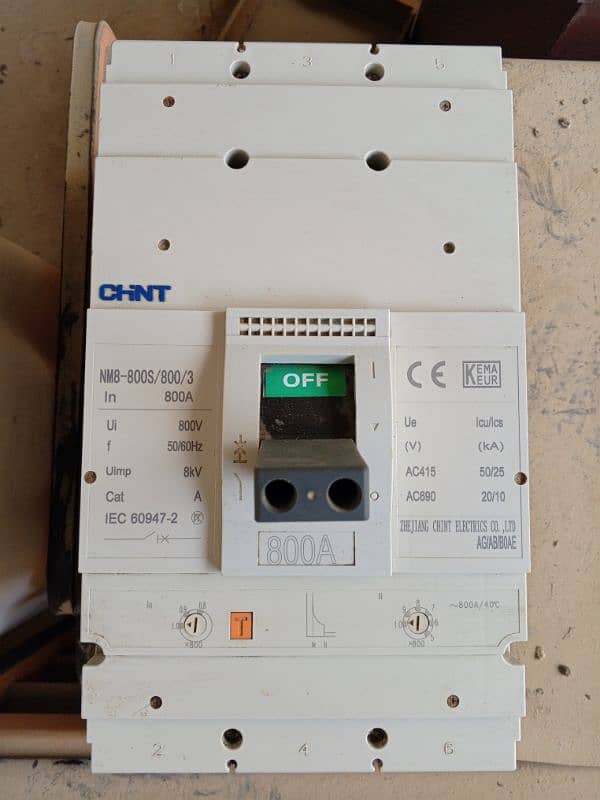 breaker mccb 800a chint unused 0