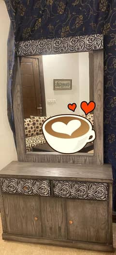 Double bed & Dressing Tabke & 2 side Table