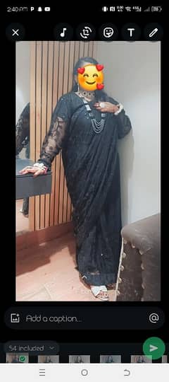 net stitches saree nd stitch frouk full length