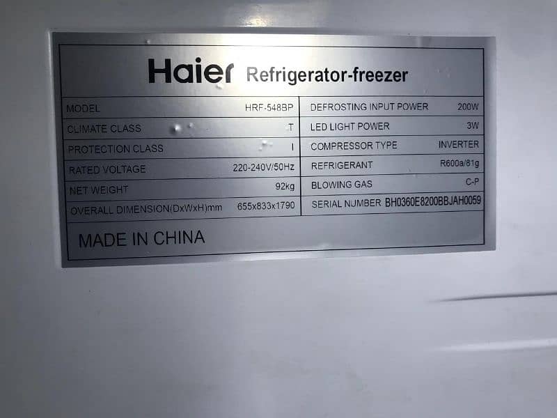 Haier double  door invertor  technology imported Refrigerator genion 5