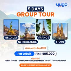 9-Day Europe Group Tour | Belgium, Netherlands, France, Spain