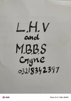 lhv and mbbs gyne doctor required