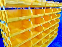 Plastic bins and boxes for storage